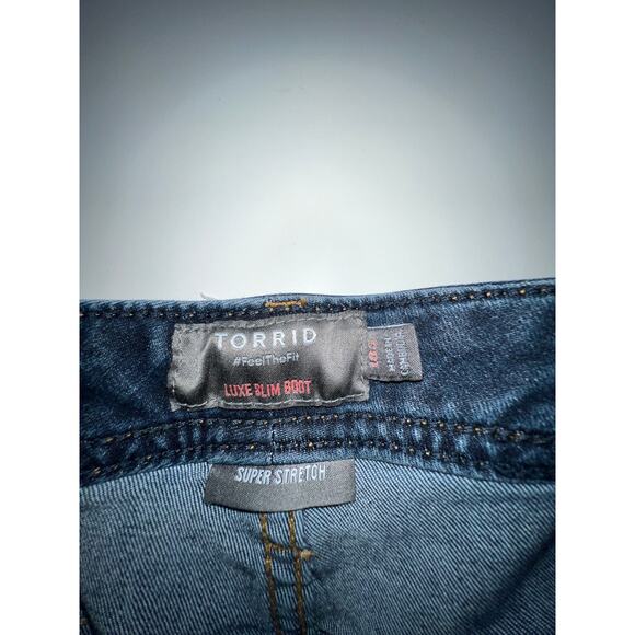 Torrid women’s super stretch luxe slim boot blue￼jeans - Picture 10 of 15